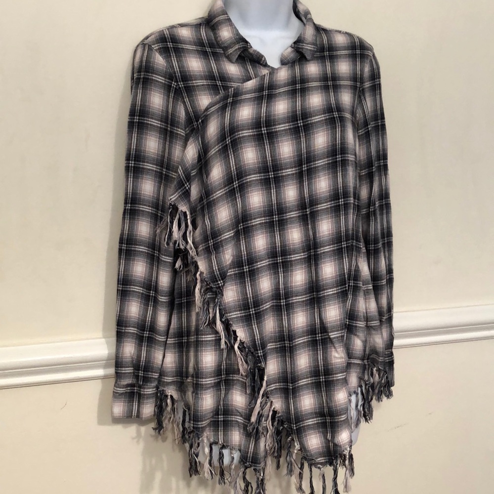 WILLOW AND CLAY ARIA PLAID KIMONO SMALL